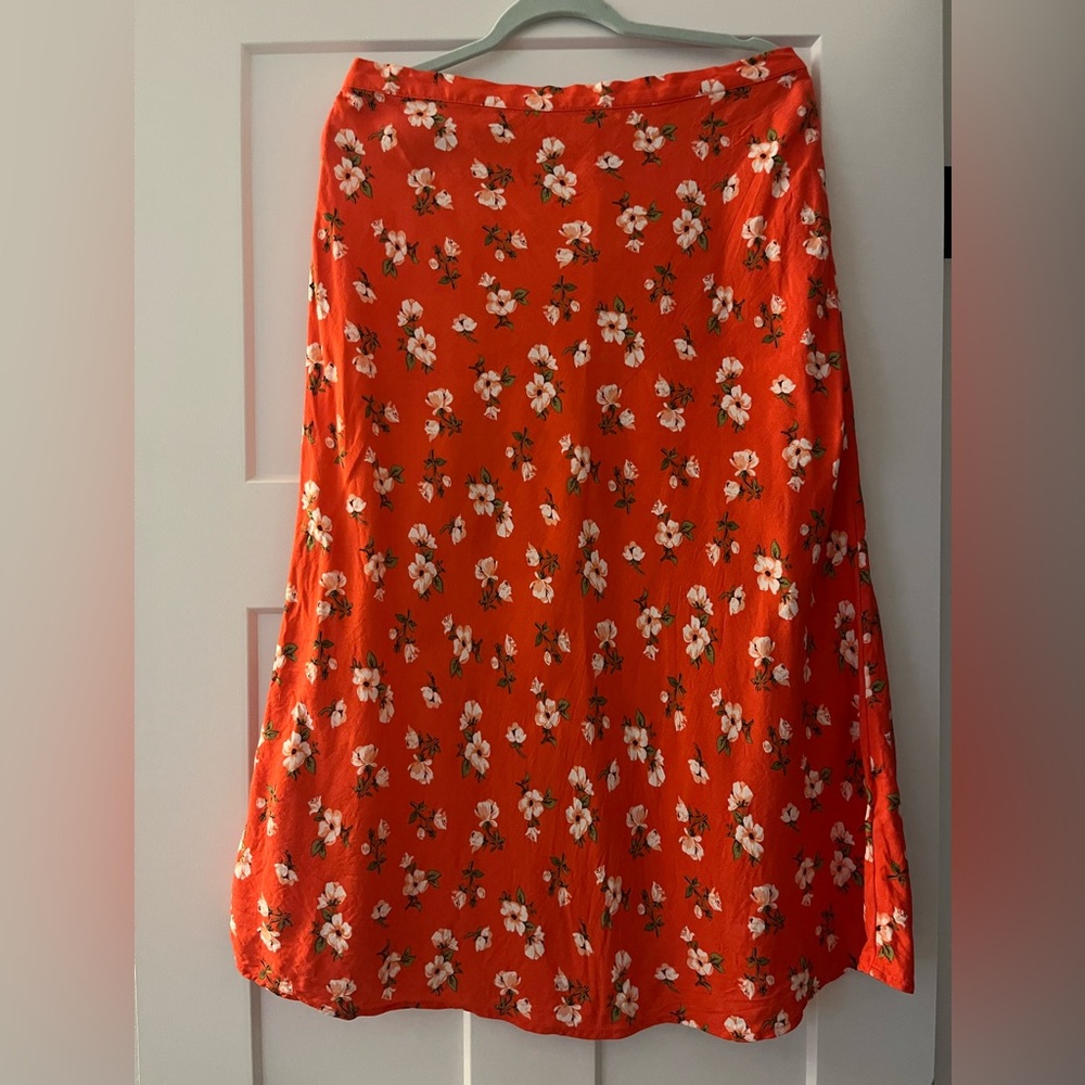 Old Navy Floral Skirt - Red/Orange